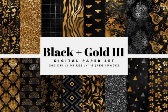 Download Black and Gold Digital Paper - Black and gold digital paper Collection