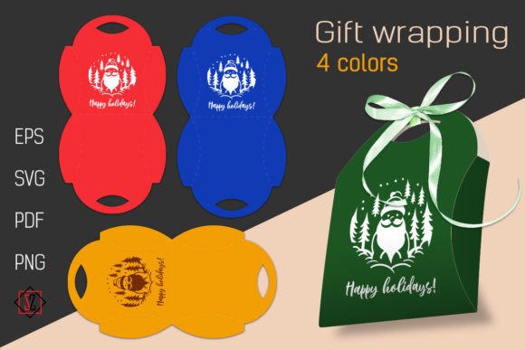 Download Christmas Gift Wrap Template/4 Colors - Gift Collection