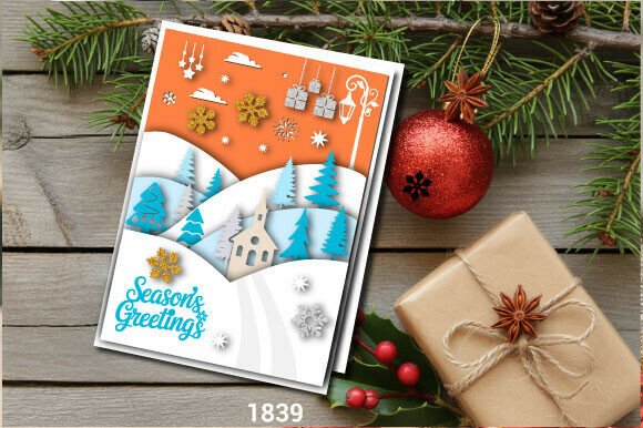 Download Multi Layer Christmas Gift Card SVG 1839 - Gift Collection