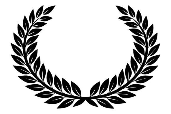 Download Black Laurel Wreath Symmetrical Elements - Elements Collection