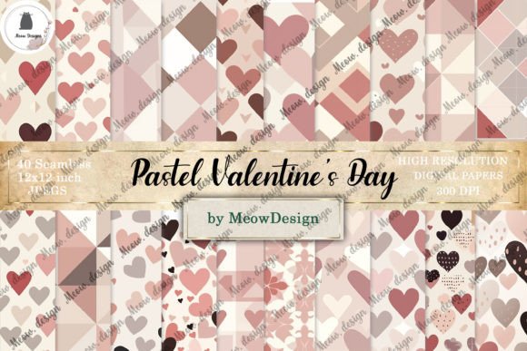 Download Boho Valentine's Digital Paper - Boho valentine Collection